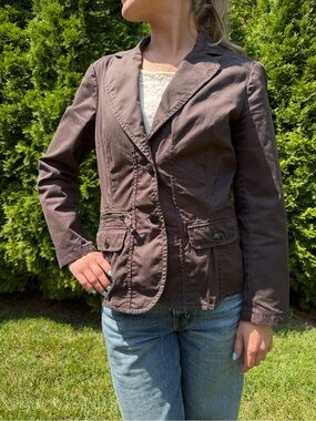 Esprit Brown Tailored Cotton Blazer